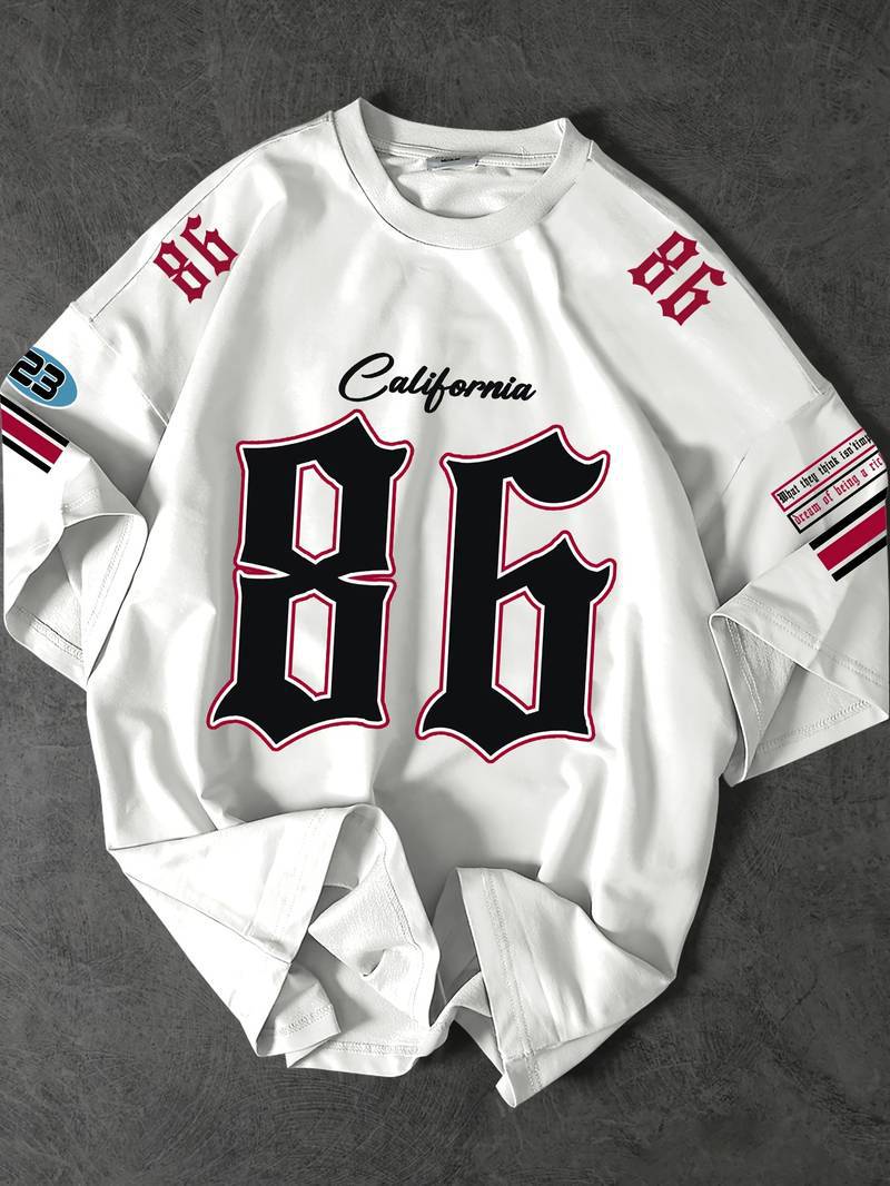 Best-selling 3D digital printing short-sleeved 78-number ball game T-shirt, breathable and sweat-proof, loose-fitting round-neck top for men