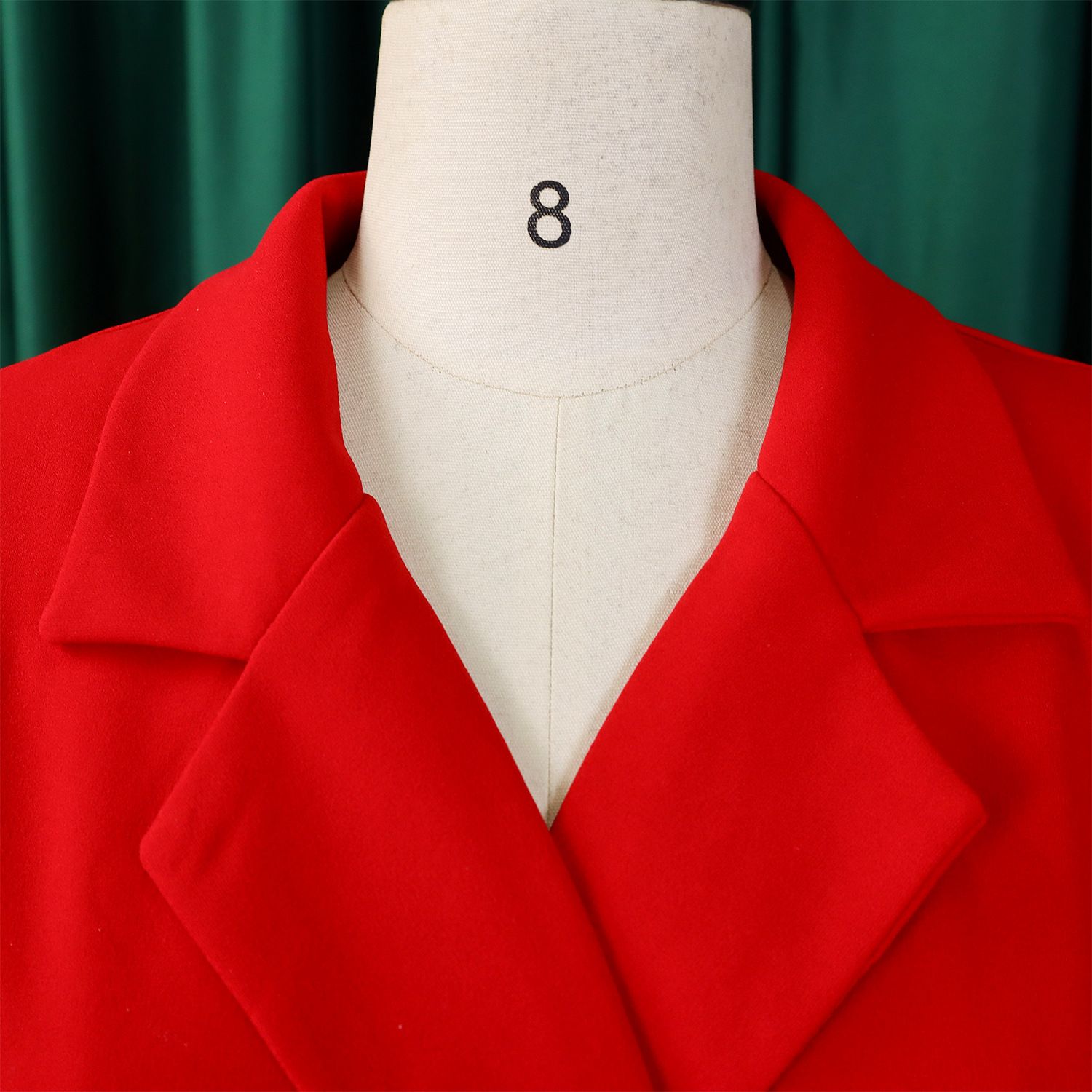 New style export high-waisted fashionable cinched waist pleated patchwork mid-length suit dress