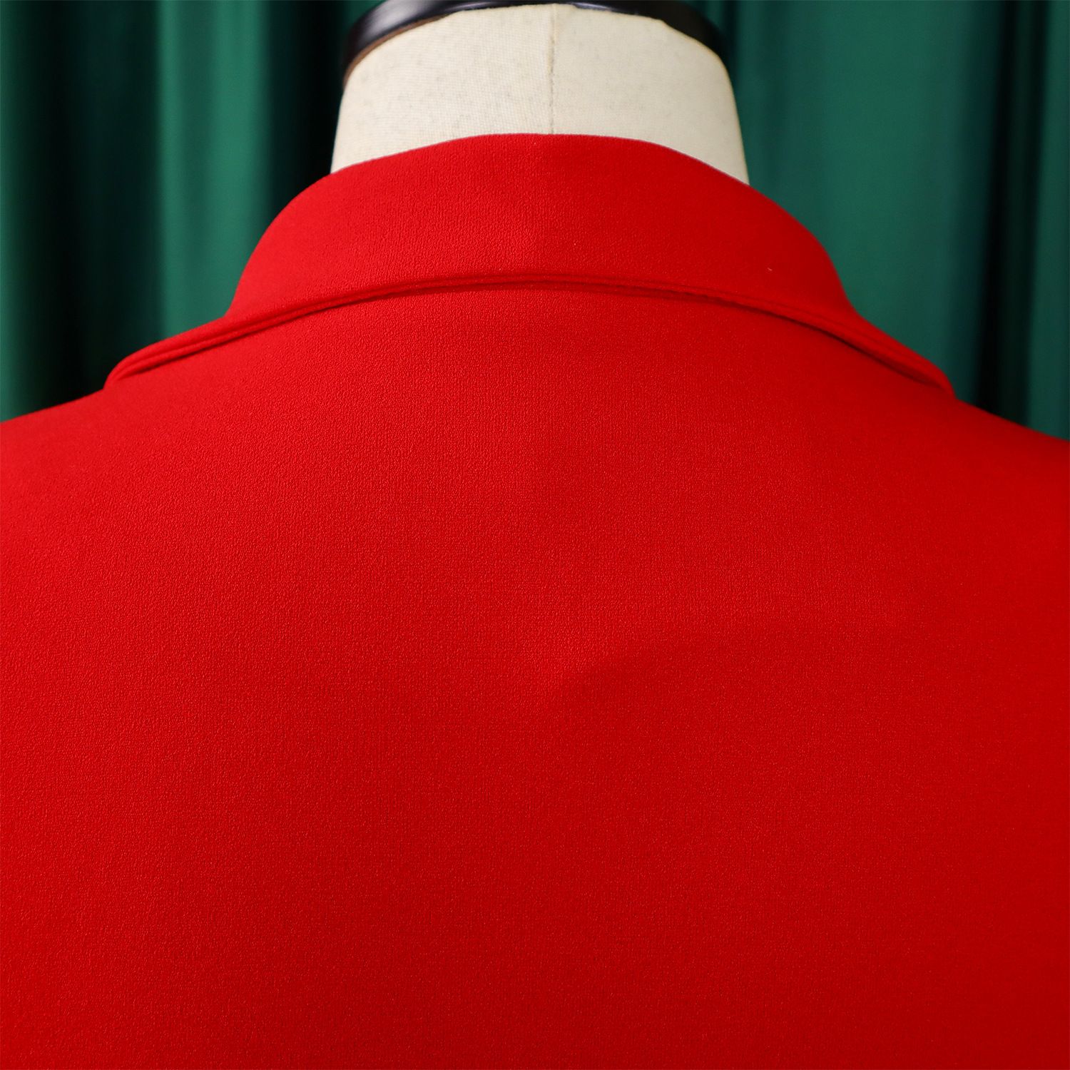 New style export high-waisted fashionable cinched waist pleated patchwork mid-length suit dress