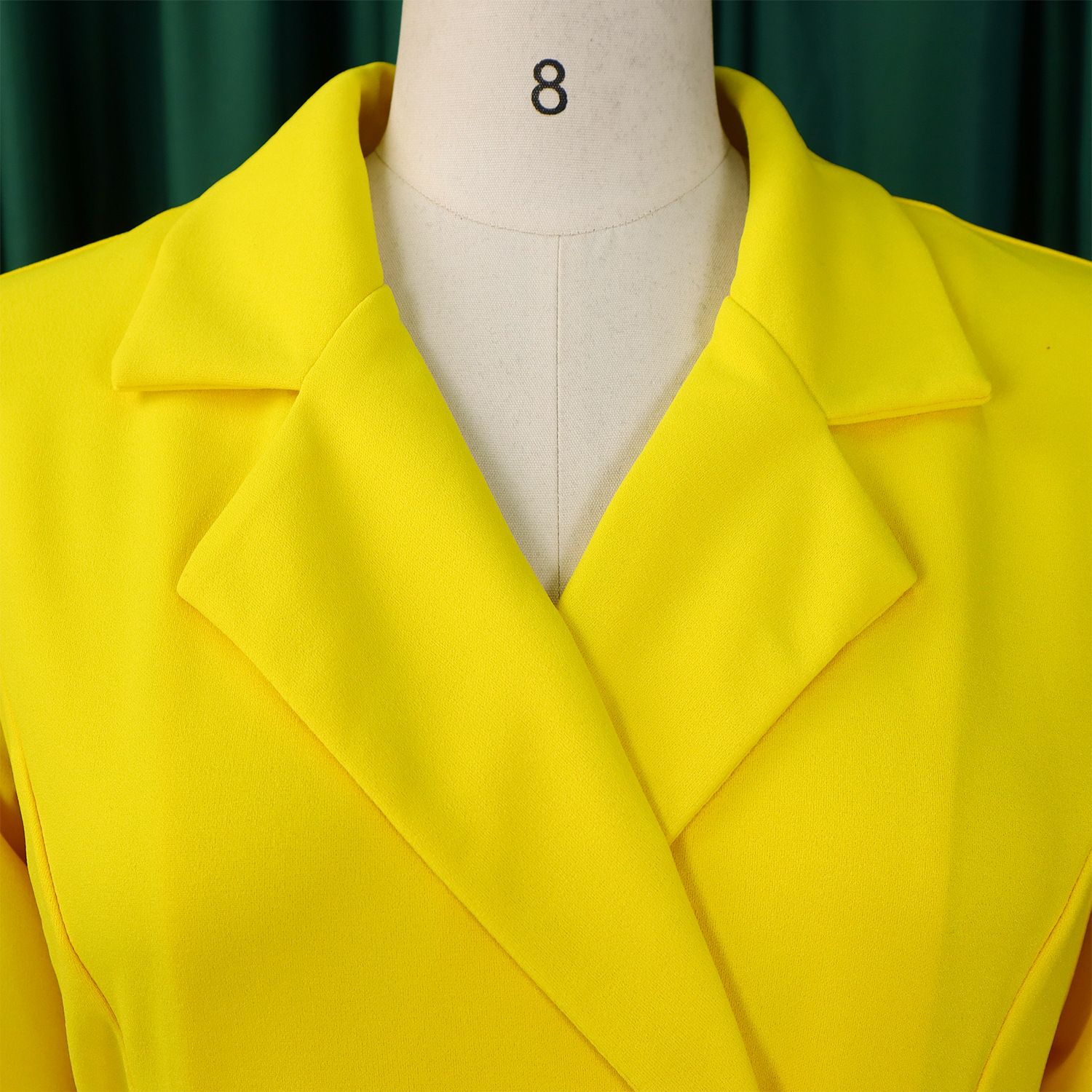 New style export high-waisted fashionable cinched waist pleated patchwork mid-length suit dress