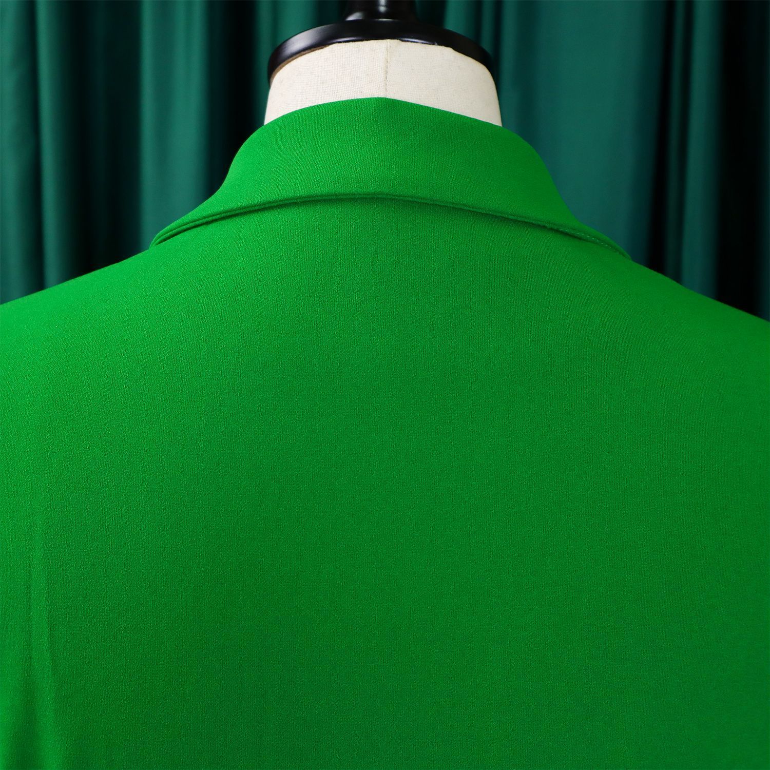 New style export high-waisted fashionable cinched waist pleated patchwork mid-length suit dress