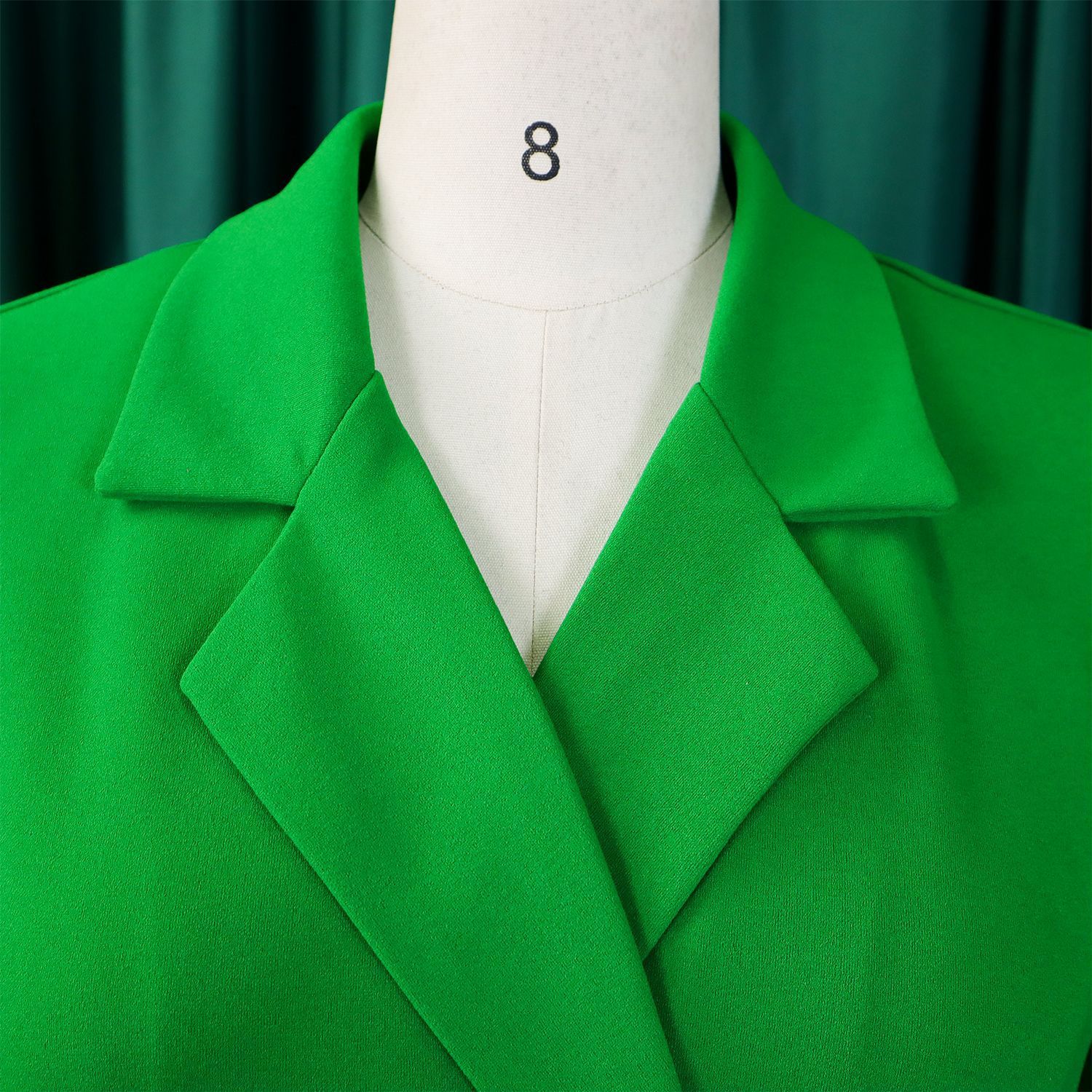 New style export high-waisted fashionable cinched waist pleated patchwork mid-length suit dress