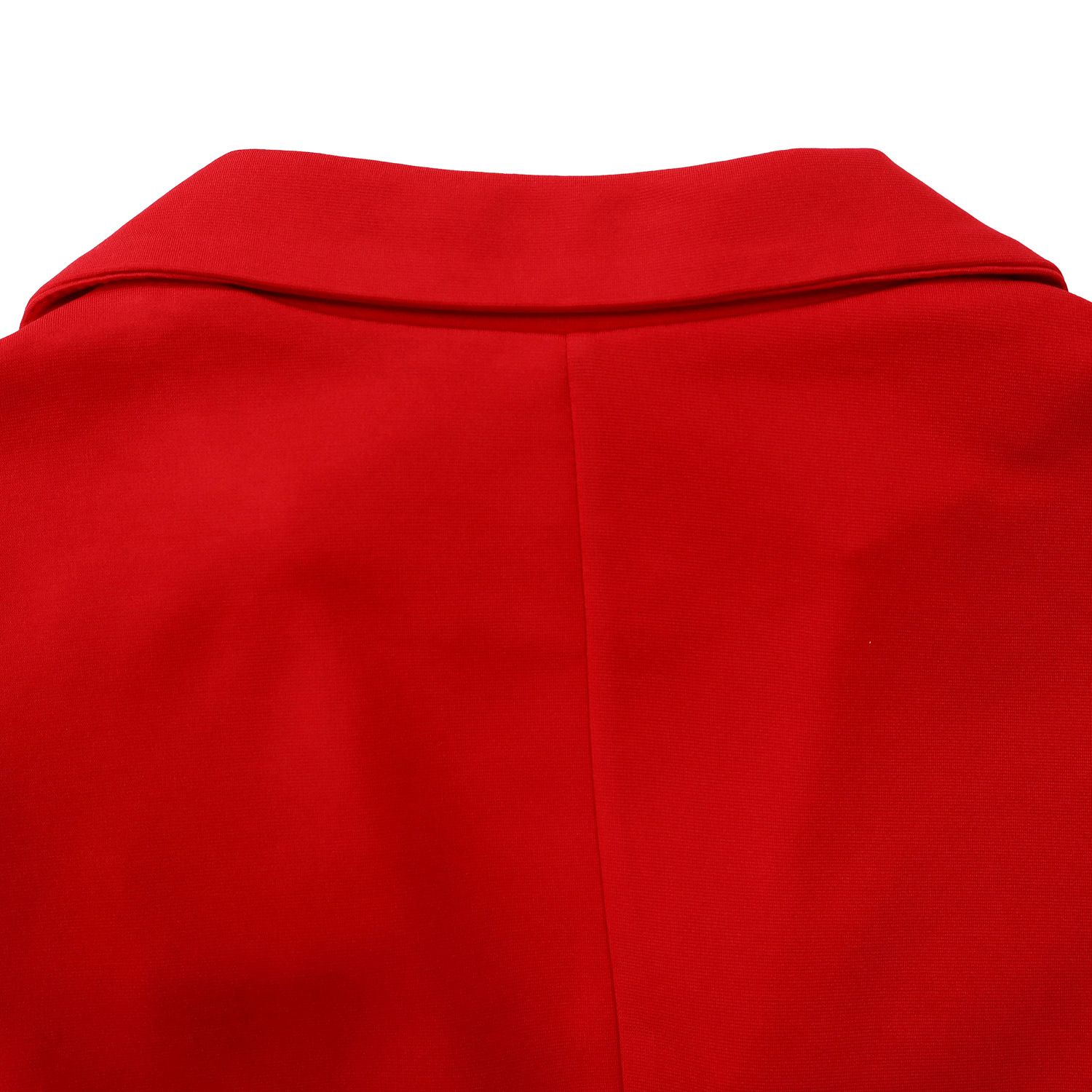 New style European and American double-breasted pure color suit collar long-sleeved figure-hugging office dress