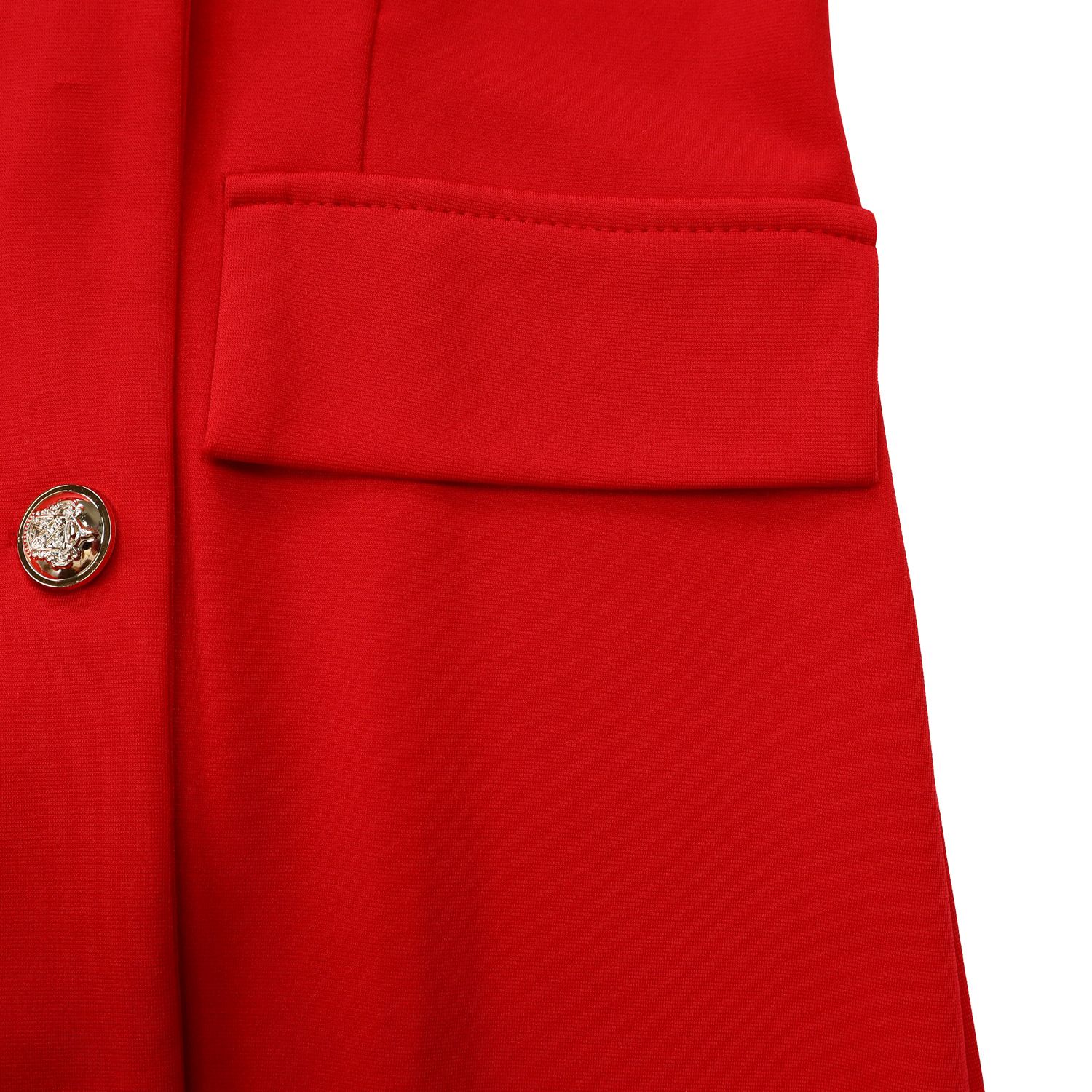 New style European and American double-breasted pure color suit collar long-sleeved figure-hugging office dress