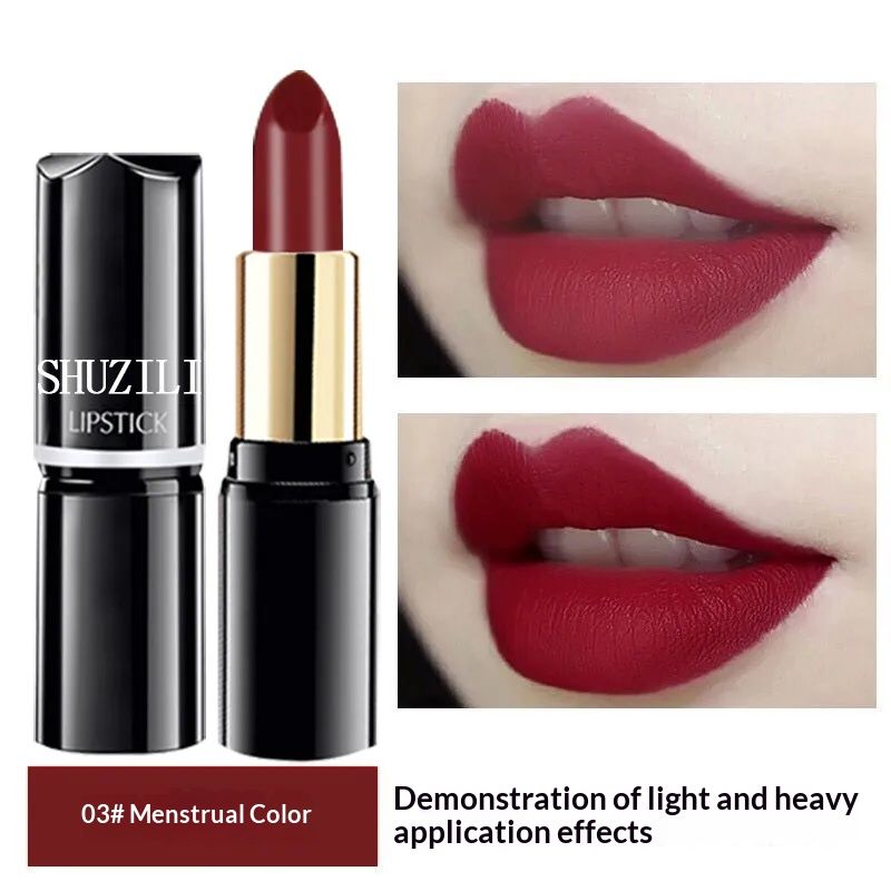 The popular "period color" lipstick is not prone to fading, does not stick to cups, is moisturizing and nourishing, suitable for students with yellow skin tones and those who are bare-faced. It comes