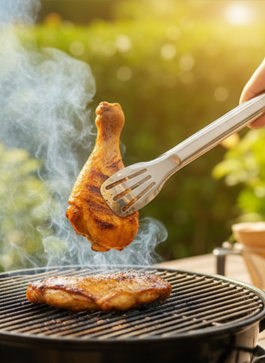 9 inch Cooking Tongs Stainless Steel Food Tong（T017）,for Catering Salad Grill Buffet