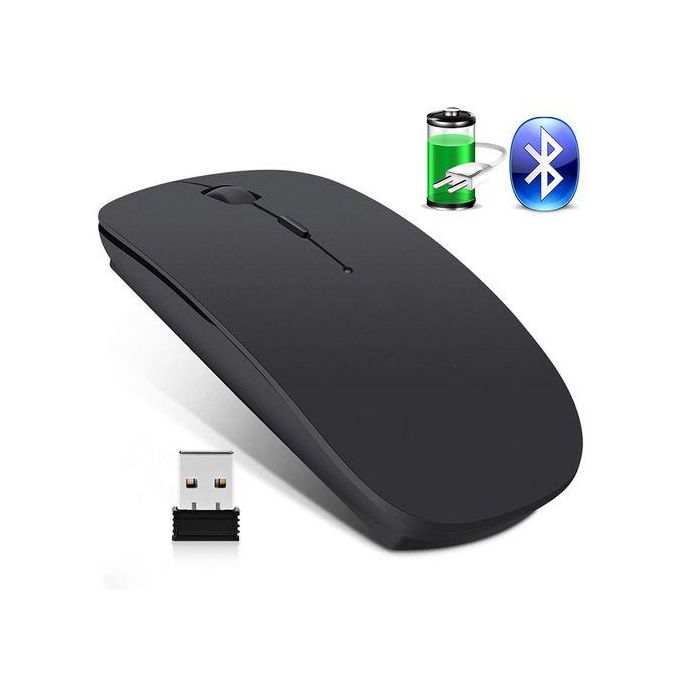 Wireless Bluetooth + 2.4G Dual-mode Rechargeable Optical Mouse (Black)Wireless Bluetooth + 2.4G Dual-mode Rechargeable Optical Mouse (Black)Wireless Bluetooth + 2.4G Dual-mode Rechargeable Optical Mou