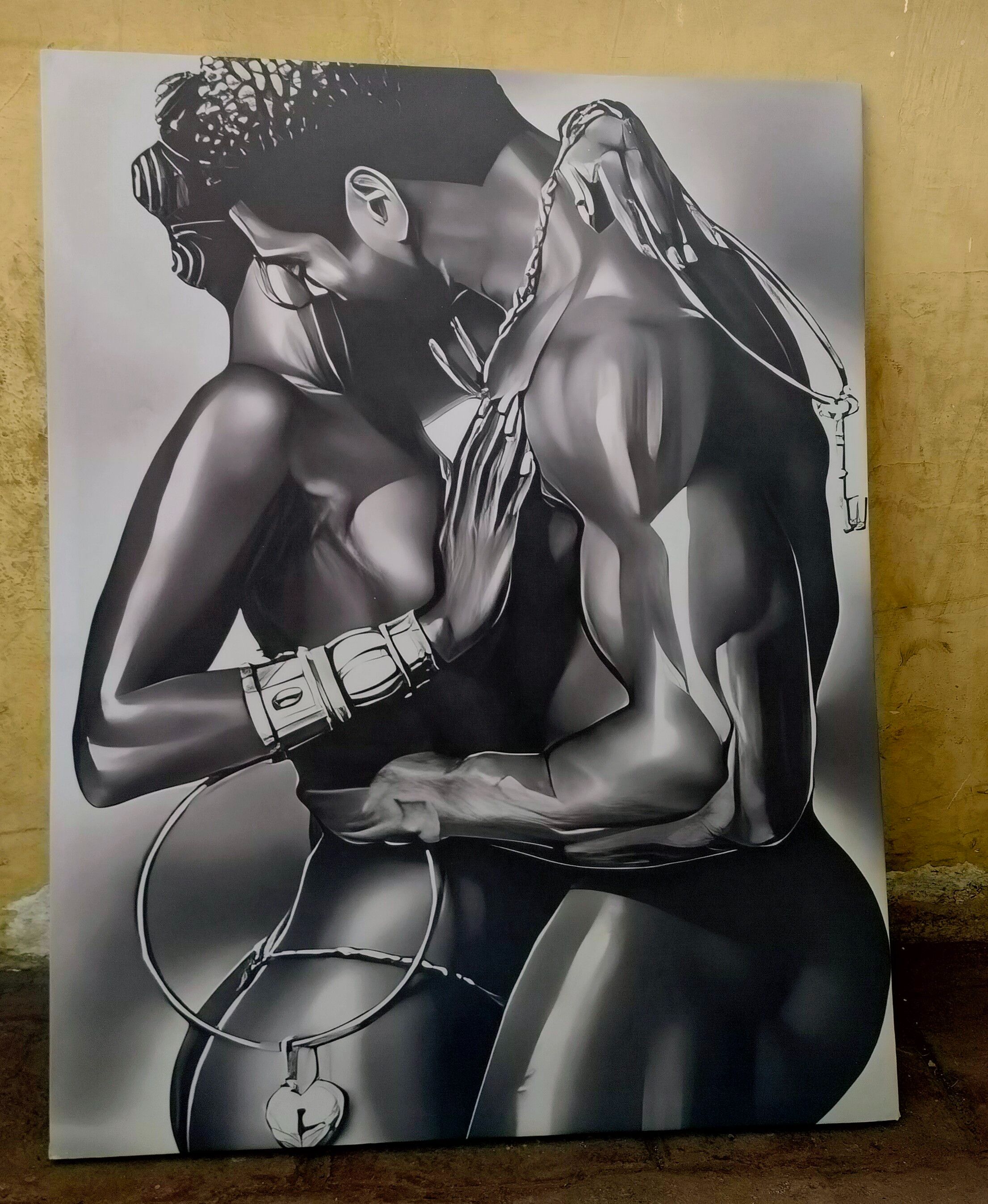 Sensual Modern Couple Canvas Wall Art