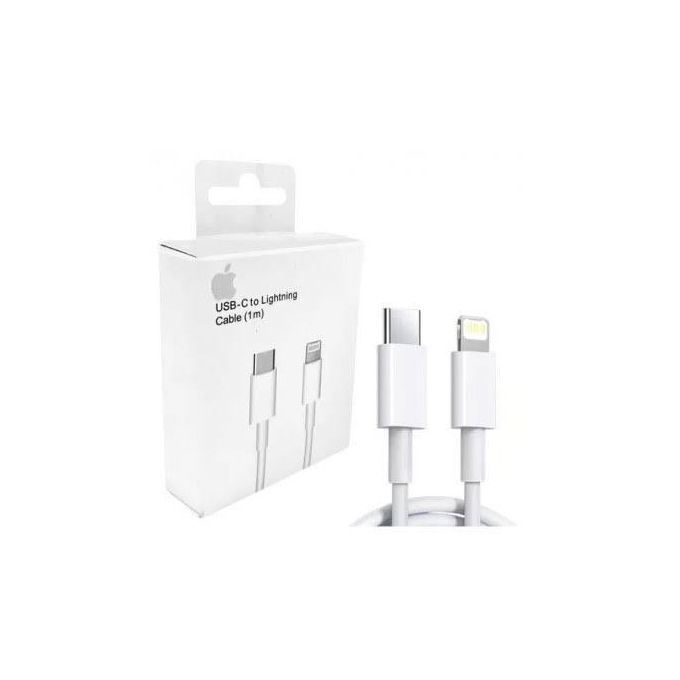 Original iPhone Fast Charger Cable 20W PD USB-C to Lightning - White