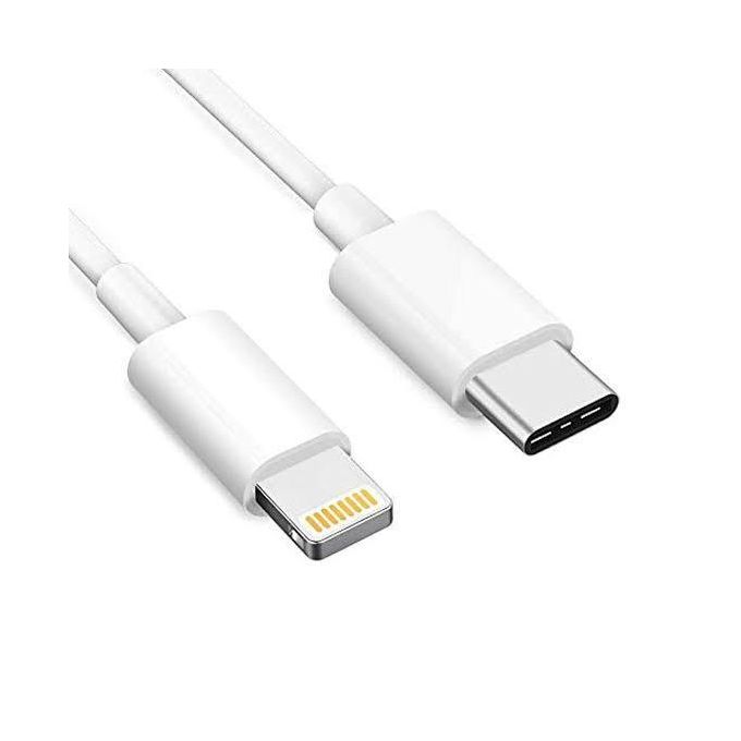 Original iPhone Fast Charger Cable 20W PD USB-C to Lightning - White
