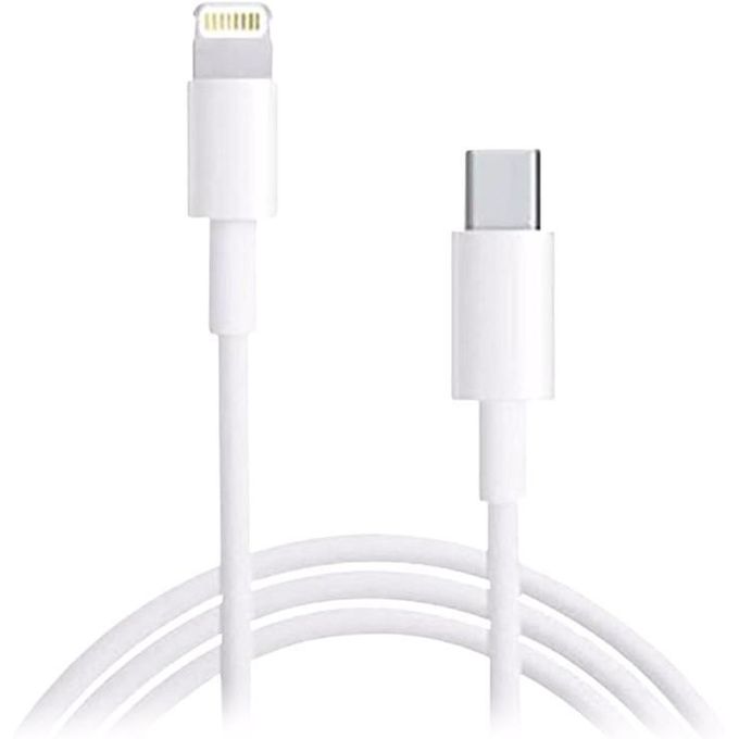 Original iPhone Fast Charger Cable 20W PD USB-C to Lightning - White