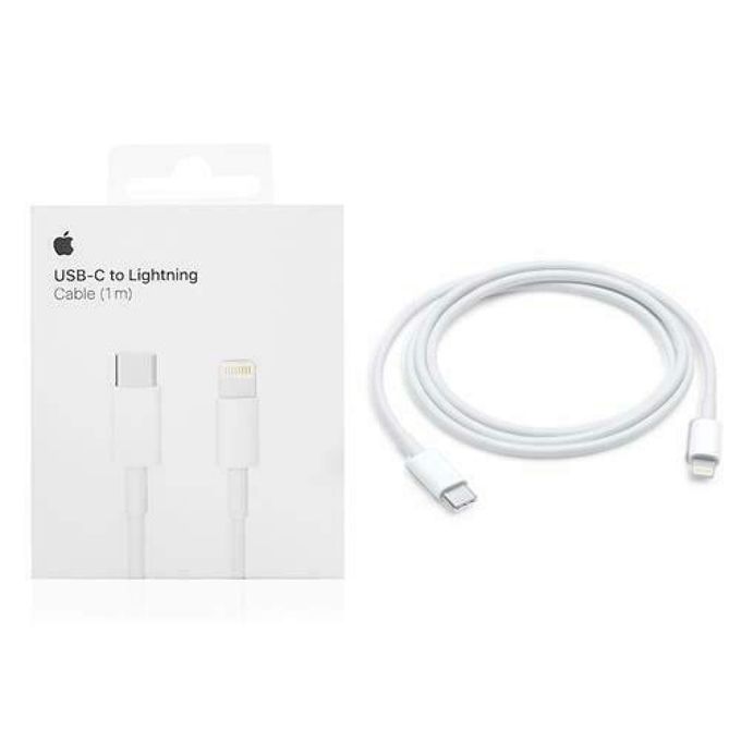 Original iPhone Fast Charger Cable 20W PD USB-C to Lightning - White