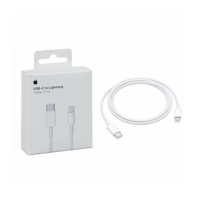Original iPhone Fast Charger Cable 20W PD USB-C to Lightning - White