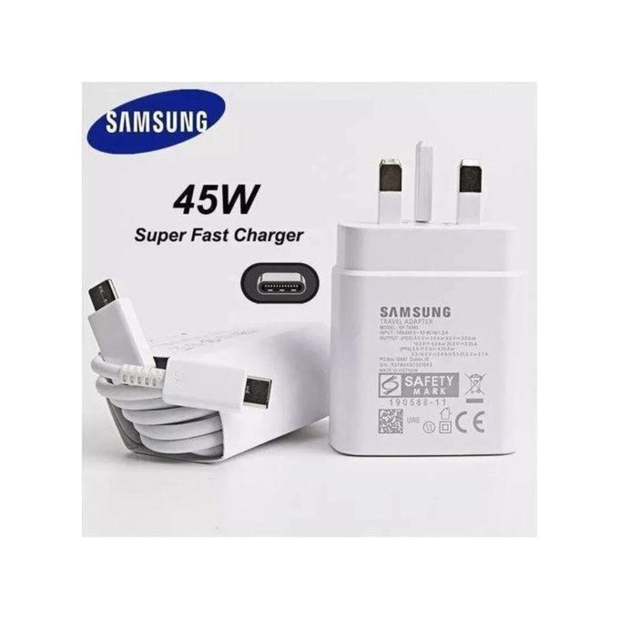 Samsung 45W USB-C Super Fast Charger Plug + 1M Cable