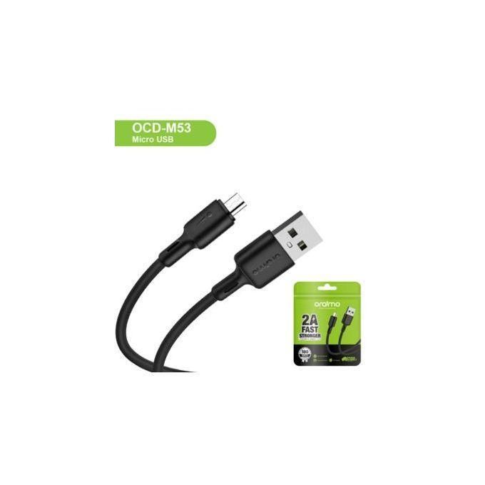 Oraimo Micro USB Fast Charging Cables – 2 Pieces (1M Each), Original Type-B Android Charger