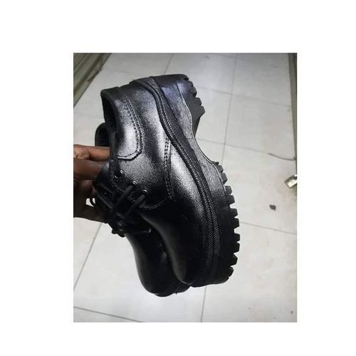 Back To School Durable Leather Shoes - Black, - Unisex Leather School Shoes