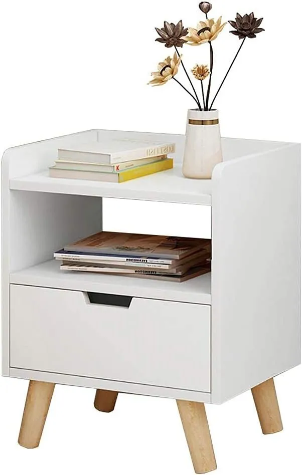Nightstands Side Tables Sofa End Table With 1 Storage Drawers Small Bedside Table for Bedroom Furniture Snack Night Table