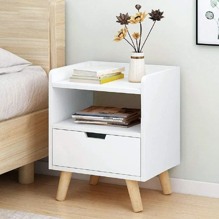 Nightstands Side Tables Sofa End Table With 1 Storage Drawers Small Bedside Table for Bedroom Furniture Snack Night Table