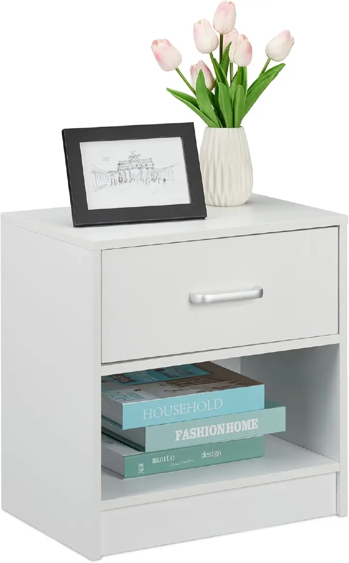 Nightstands Side Tables Sofa End Table With 1 Storage Drawers Small Bedside Table for Bedroom Furniture Snack Night Table