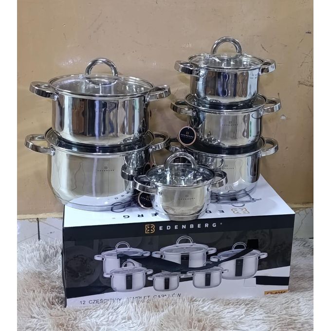 EDENBERG 12pc Edenburg Stainless steel cookware