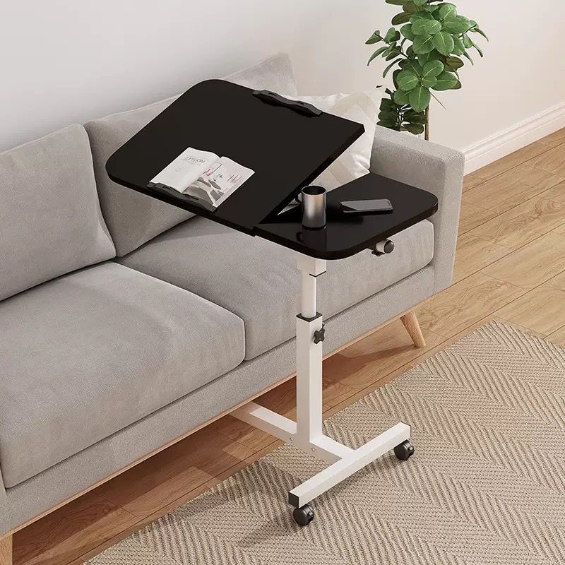 Adjustable Over bed Laptop Table with Wheels Multi-Purpose Rolling Bedside Table