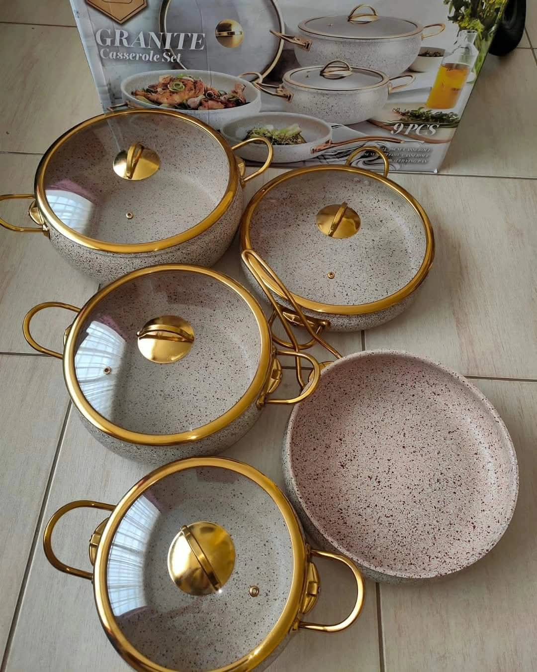 9PCS GRANITE COATING KITCHEN COOKWARE SET