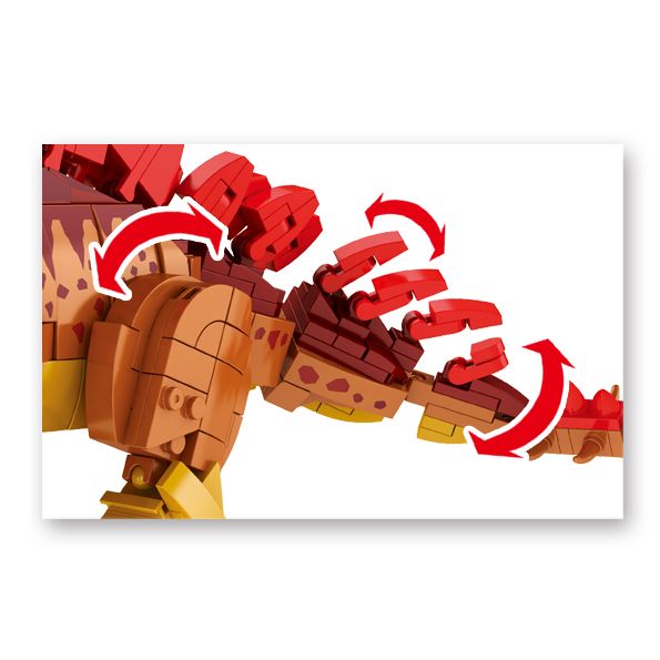 Stegosaurus Dinosaur Building Kit, 697 PCS Brick Model Set for Kids Ages 6+, Realistic Movable Dino Toy for STEM Learning, Creative Construction Gift for Boys & Girls