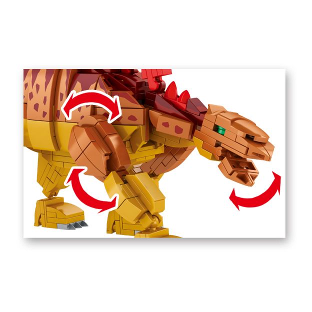 Stegosaurus Dinosaur Building Kit, 697 PCS Brick Model Set for Kids Ages 6+, Realistic Movable Dino Toy for STEM Learning, Creative Construction Gift for Boys & Girls