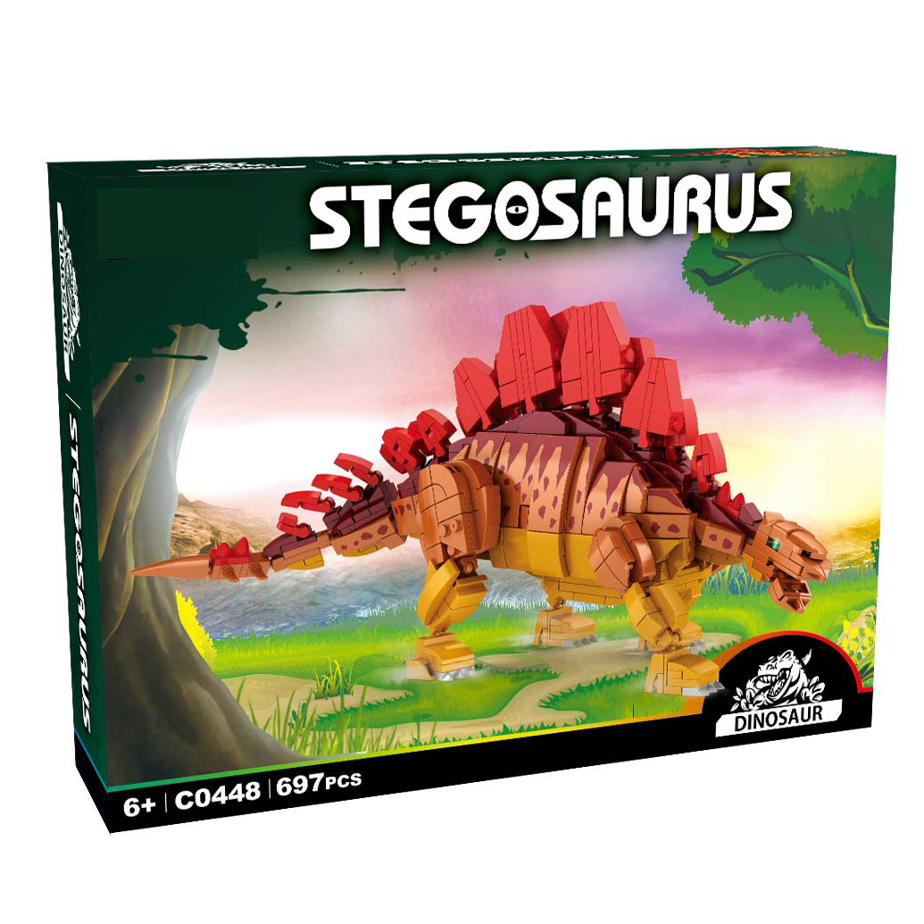 Stegosaurus Dinosaur Building Kit, 697 PCS Brick Model Set for Kids Ages 6+, Realistic Movable Dino Toy for STEM Learning, Creative Construction Gift for Boys & Girls