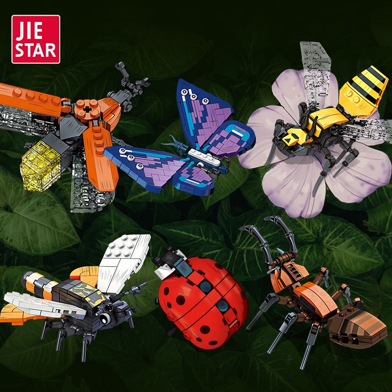 8-in-1 Insect Building Blocks Set for Kids, STEM Educational Construction Toys with 8 Bug Models, Creative Bricks Kit for Boys & Girls, Gift for Ages 6+, Compatible with Major Brands