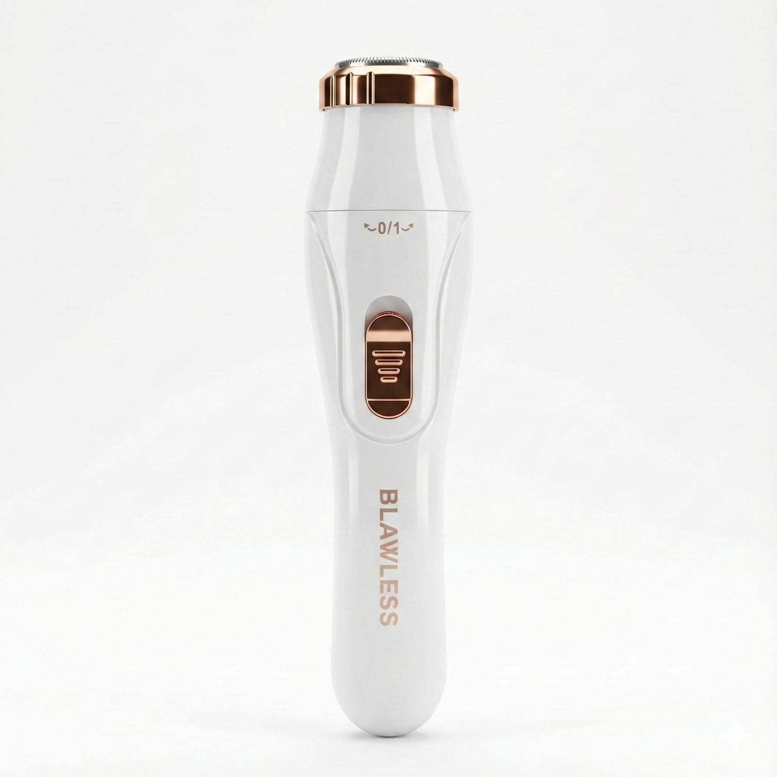 3-in-1 Electric Body Hair Trimmer, White, Ceramic Blades, Wet and Dry Use, USB Rechargeable, Double-Headed Shaver with Nose Ear Trimmer