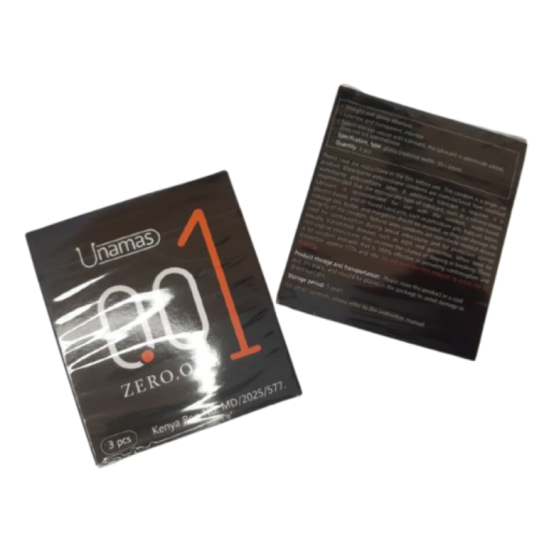 Unamas Zero One Condoms 10pack Box (10packs × 3pcs in each pack) Premium Thin Condoms Natural Latex Rubber Water-based Lubricant Condom view 7