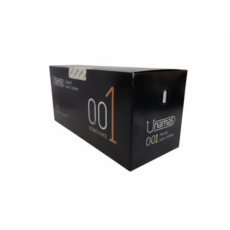 Unamas Zero One Condoms 10pack Box (10packs × 3pcs in each pack) Premium Thin Condoms Natural Latex Rubber Water-based Lubricant Condom view 4