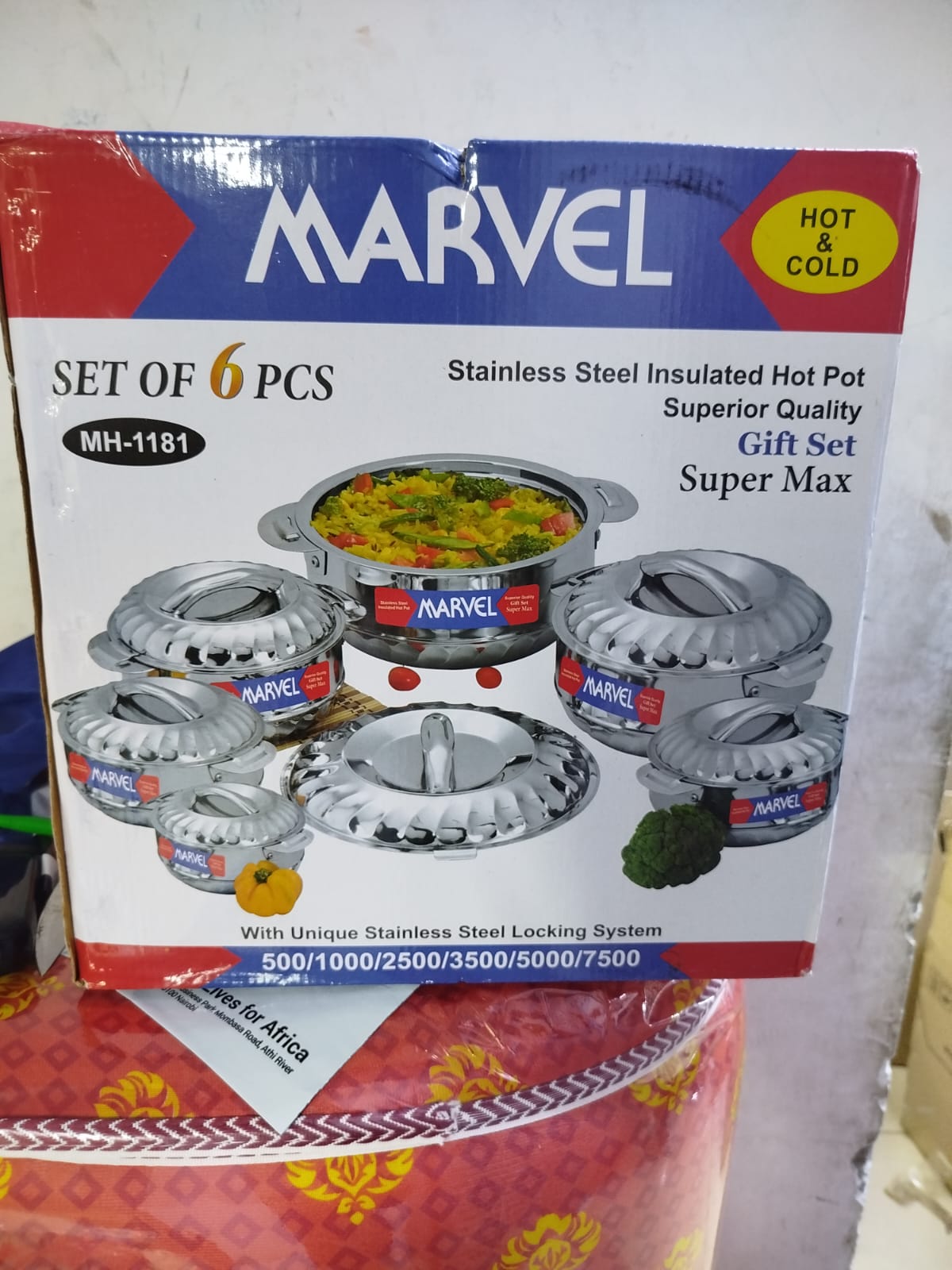 Marvel 6-Piece Hotpots Set – Keep Your Food Warm, Fresh & Ready to Serve ✨

Bring convenience, style, and reliable performance to your kitchen and dining table with this 6-piece hotpot set, ideal for