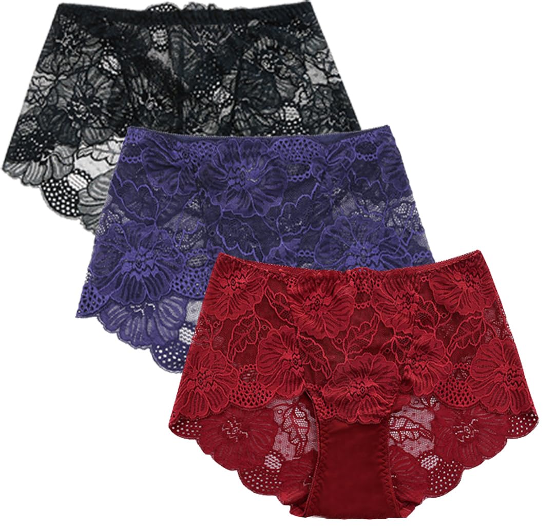 12pcswomen's lace underwear, net seamless cotton underwear, ladies pants. 


Material: Typically made from a blend of materials like cotton, lace mesh, ice silk, and spandex, offering comfort and brea