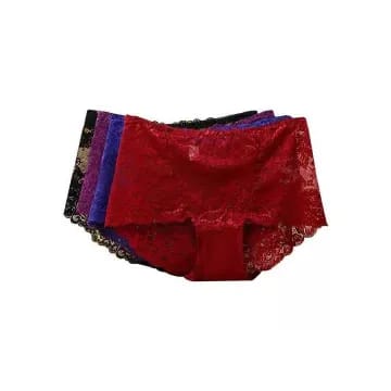 12pcswomen's lace underwear, net seamless cotton underwear, ladies pants. 


Material: Typically made from a blend of materials like cotton, lace mesh, ice silk, and spandex, offering comfort and brea