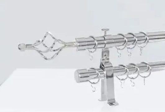 Adjustable Elegant Metal Extendable Double Single Curtain Rod Gold ,Silver, Black