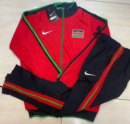 Men’s Athletic Tracksuit – Kenya Colors Full Zip Sportswear Set