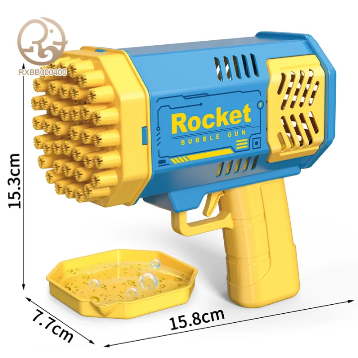 Summer Toys Bubble Gun Blaster Maker for kids Automatic 40 Hole Bubble Machine for Toddlers party gifts Easy to use Bubble Blower toy in Blue and pink