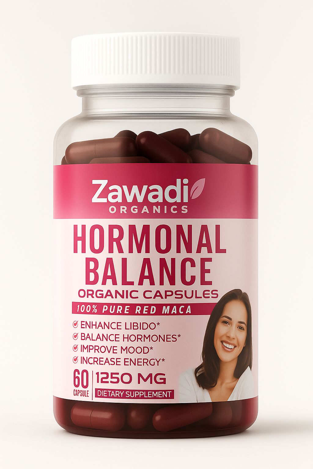 Red Maca Capsules - Hormonal Balance & Improves Fertility & Reproductive Health