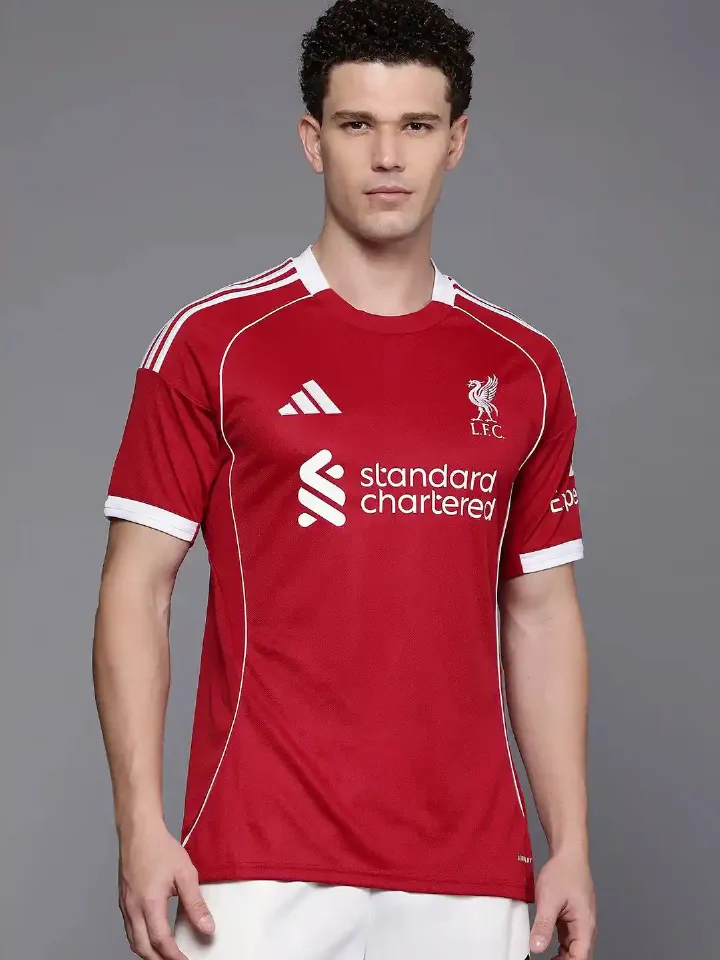 Liverpool 25/26 Home Red Jersey – Premium Quality Football Kit | Breathable, Quick-Dry, Comfortable Match & Training Wear