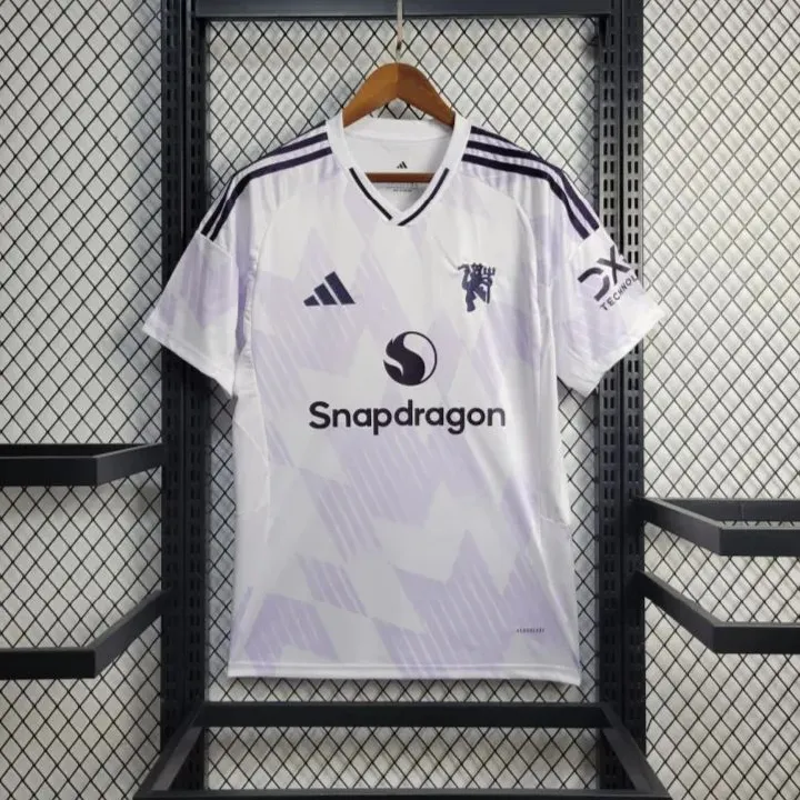 Manchester United 25/26 White Third Jersey – Premium Fan Kit, Lightweight & Breathable Football Shirt