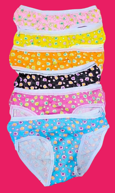 6pcs Girls Cotton Panties | Ages 6–9 Years | Soft Breathable Underwear. Comfortable Daily Wear. Soft, breathable, stretchy & gentle on skin. Perfect for daily wear, school & home comfort.