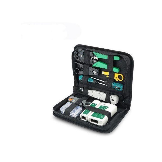 Toolkit Lan Tester RJ45 Crimping Pliers Portable LAN Network Repair Tool Kit Cable Tester AND Plier Crimp Crimper Clamp