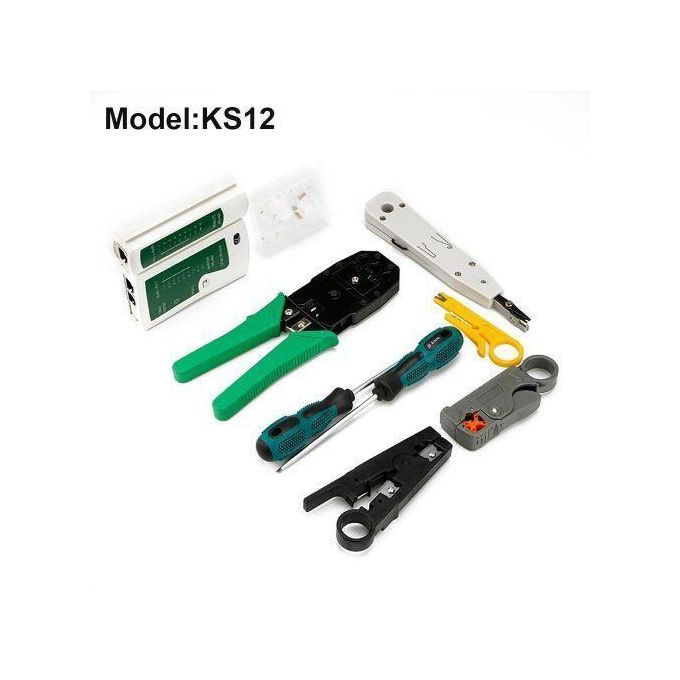 Toolkit Lan Tester RJ45 Crimping Pliers Portable LAN Network Repair Tool Kit Cable Tester AND Plier Crimp Crimper Clamp