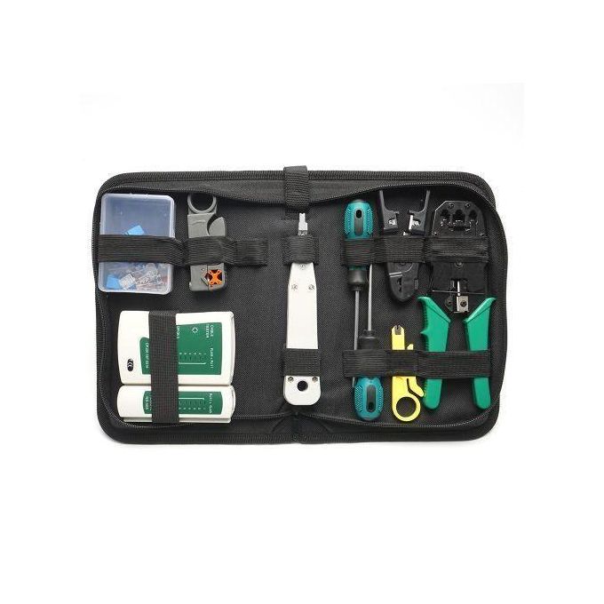 Toolkit Lan Tester RJ45 Crimping Pliers Portable LAN Network Repair Tool Kit Cable Tester AND Plier Crimp Crimper Clamp