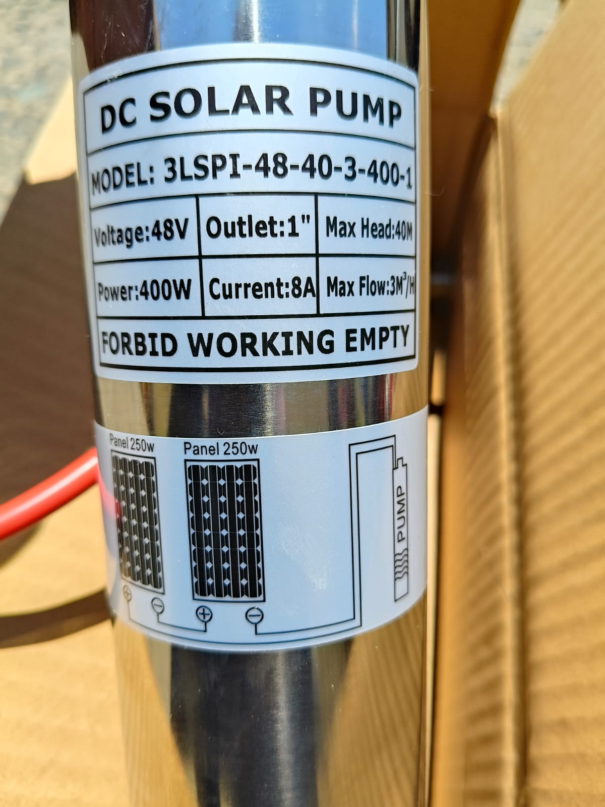 Solar Water pump 48v,400W,3000L per hour