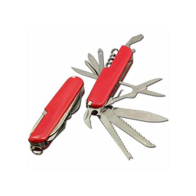 Swiss Army Knife - 11 In 1 Multi-Functional Folding Knife, Stainless Steel, Outdoor Hiking Camping Tool