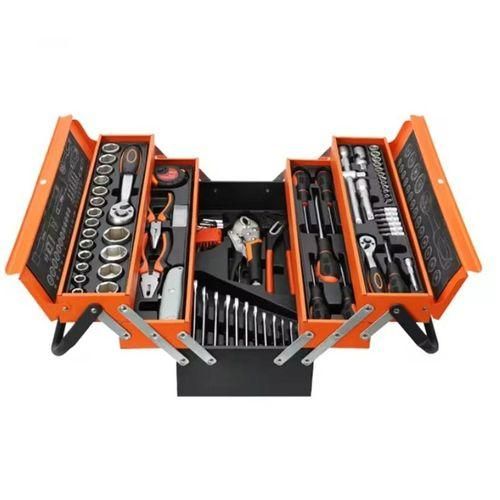 85PCS Chrome vanadium Heavy Complete Tool Set With Metal Toolbox-multifunction foldable toolbox package torque wrench hand tools socket set kit for car repair tool kit set