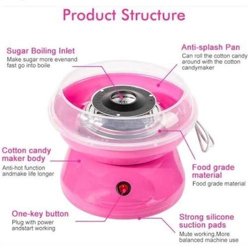 Cotton Candy Maker, Mini Sweet Automatic Cotton Candy Machine Hard and Countertop Floss Maker Home DIY Sweets Makers for Kids